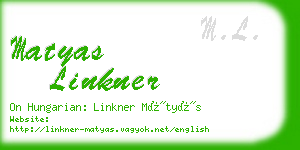 matyas linkner business card